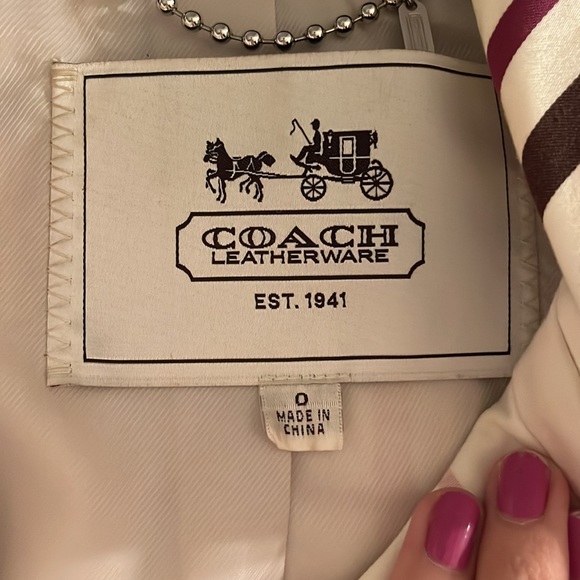 Coach plaid trench coat - Picture 2 of 9